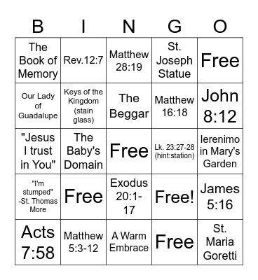 Scavenger Hunt Bingo! Bingo Card