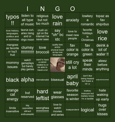 cici's bingo Card
