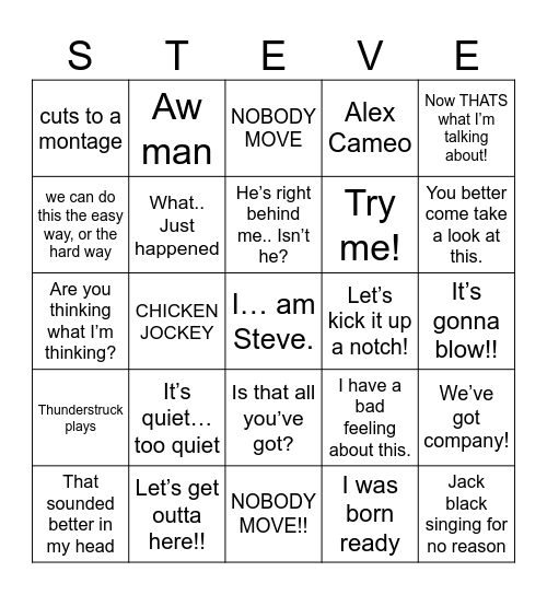 MINECRAAAFT Bingo Card