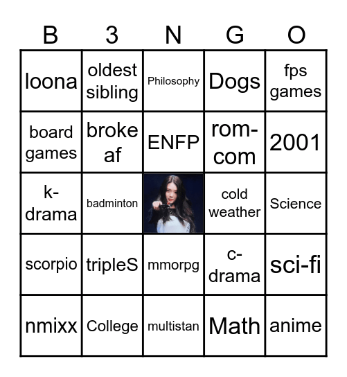 B3ngo Bingo Card