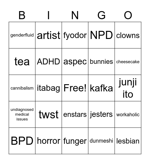 Goby Bingo Card