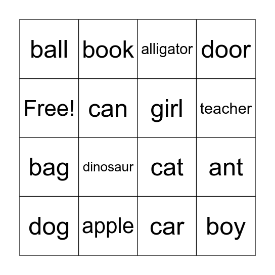 J1A Bingo Card