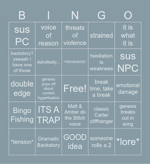 Salt Bastian Bingo Card