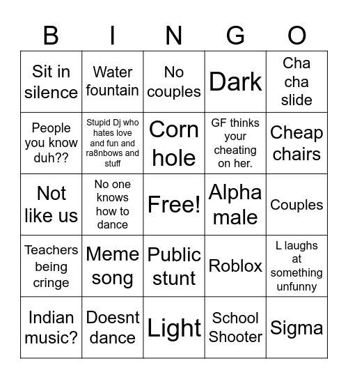 Prim Bingo Card