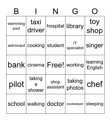that - where - which - who Bingo Card