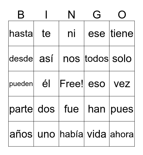 Lista 3 Bingo Card