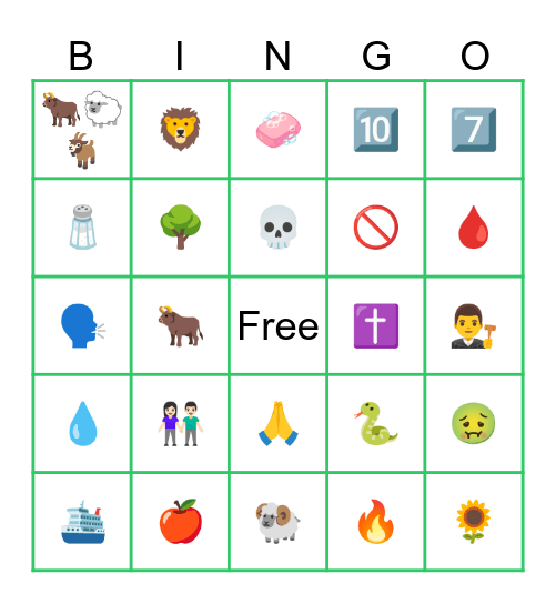El Santo Amor de Dios Bingo Card