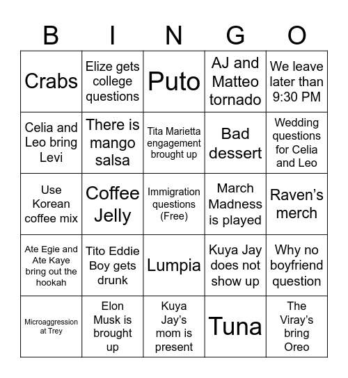 Bingo Card
