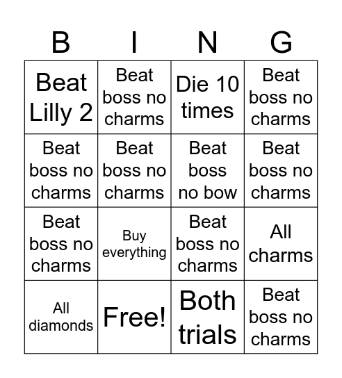 Yogurt Minecraft Bingo Card