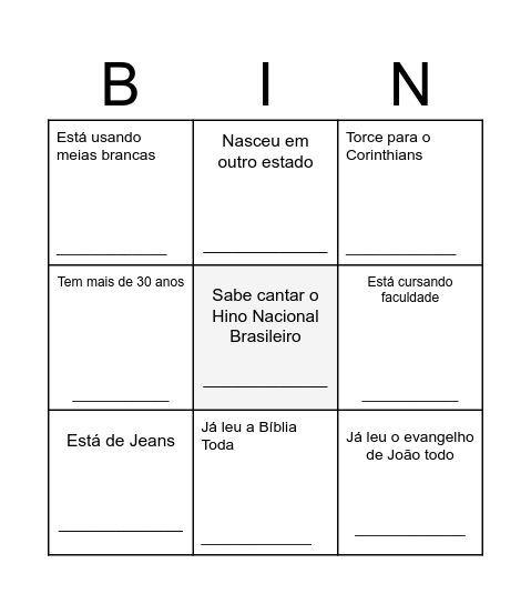 Bingo - Setor Fiscal Bingo Card