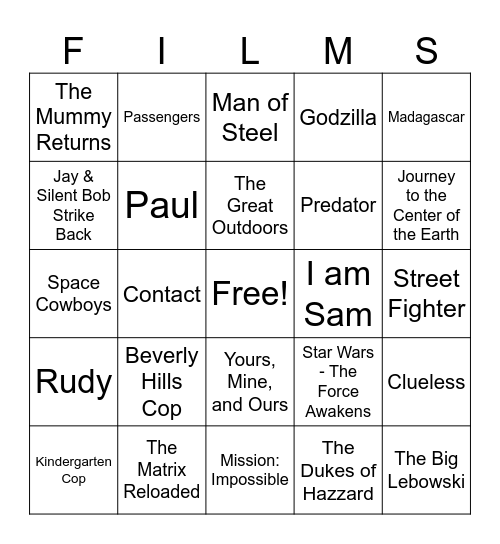 Movies_04052025 Bingo Card