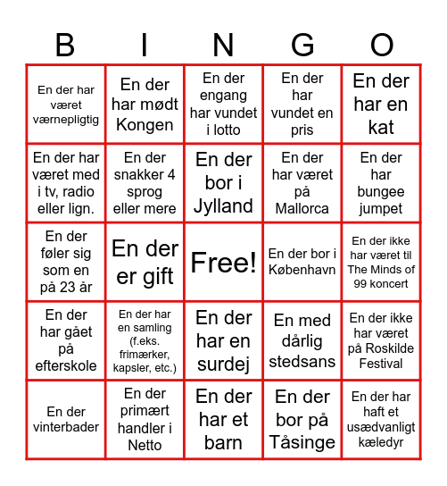 10-årsjubilæum Bingo Card