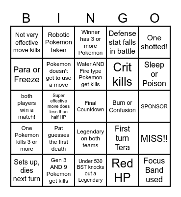 Then we fight bingo Vinny Facts Bingo Card