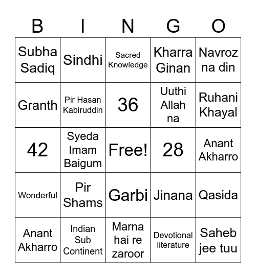 The Devotional Bingo Card