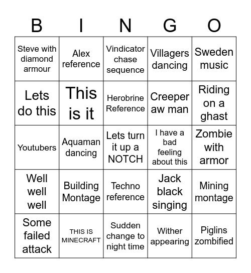 Kun Bingo Card