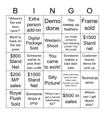Antique Photo Bingo Card