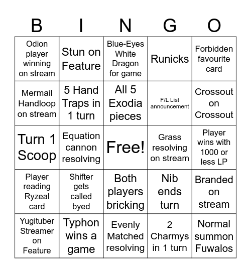 YCS HOUSTON BINGO Card