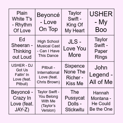 PHOEBE'S HEN PARTY Bingo Card