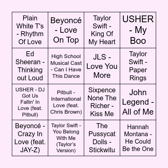 PHOEBE'S HEN PARTY Bingo Card