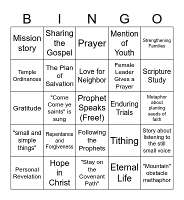 Conference Bingo Card
