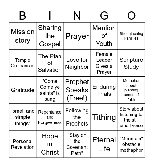 Conference Bingo Card