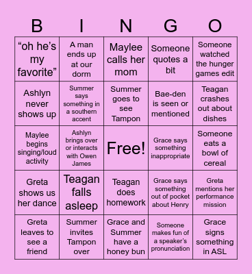 Gen Conf Bingo Card