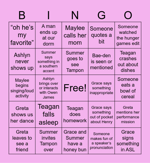Gen Conf Bingo Card