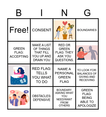 RELATIONSHIPS! Bingo Card