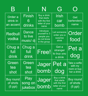 Anthony’s Birthday Bingo Card