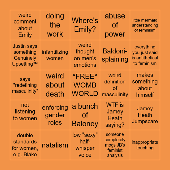 meow meow Baldingo Bingo Card