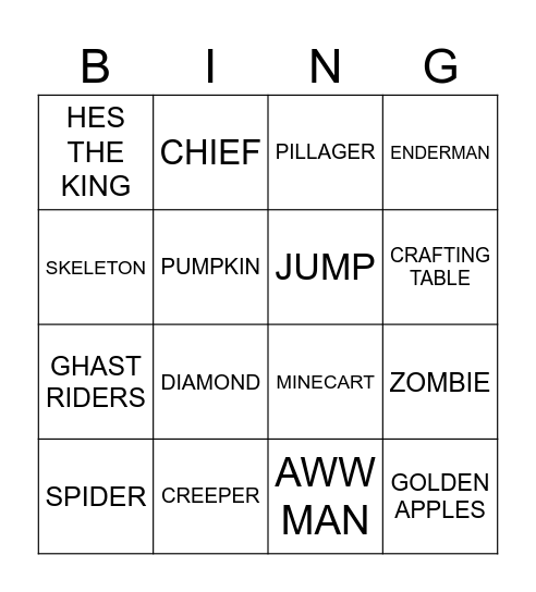josh bingo Card