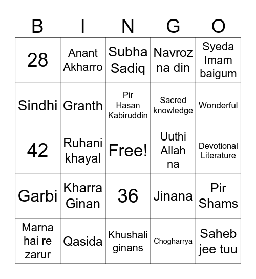 The Devotional Bingo Card