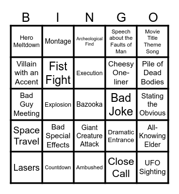 BINGOFLIX: Star Trek II: The Wrath of Khan Bingo Card