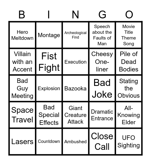 BINGOFLIX: Star Trek II: The Wrath of Khan Bingo Card