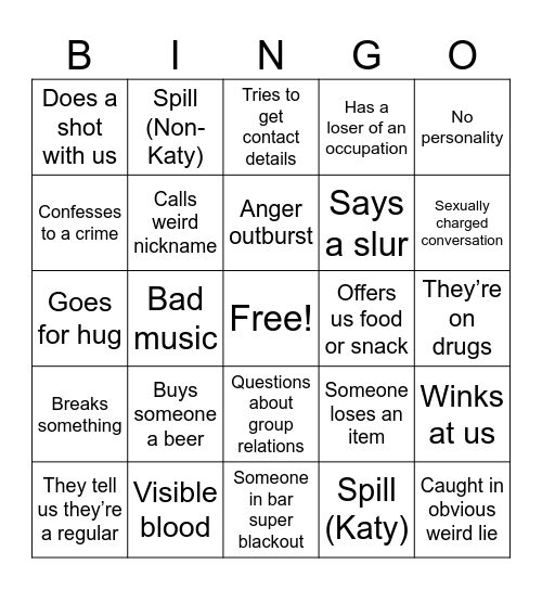 NPC Farming Bingo Card