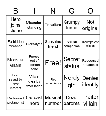 Disney Bingo Card