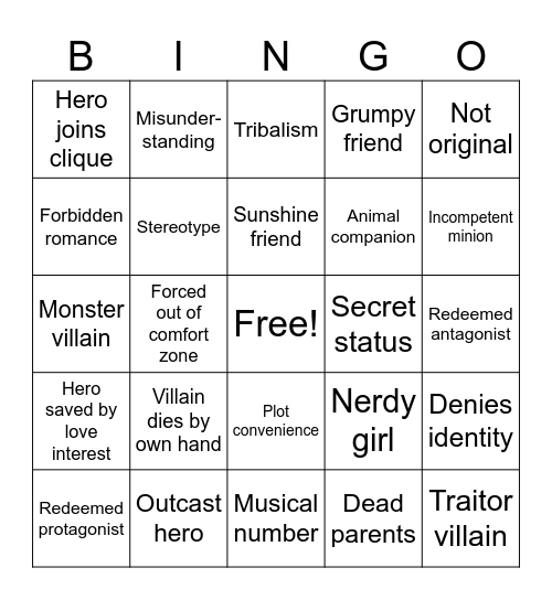 Disney Bingo Card