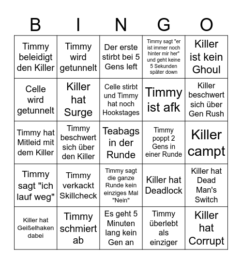 CampNix Bingo Card