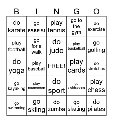 SPORTS Bingo Card
