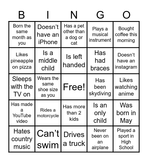 EXPERT Bingo Card
