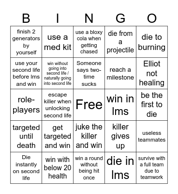 Two-Time Bingo Card