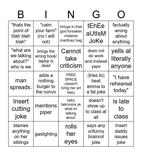 you know who bingo Card