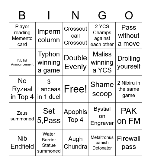 YCS HOUSTON DAY 2 Bingo Card