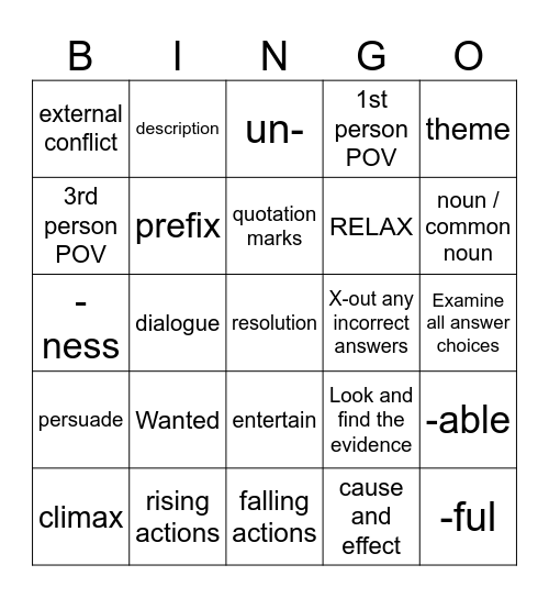 M-Step BINGO Card