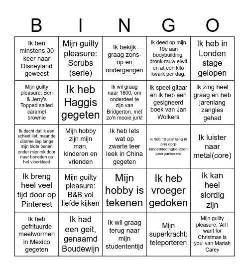 Heidag Bingo Card