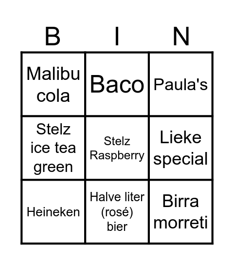 Ultimate drank bingo Card