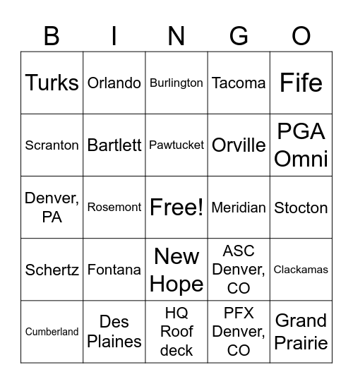Project Phoenix Bingo Card