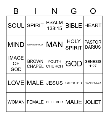 Who Am I Bingo Card
