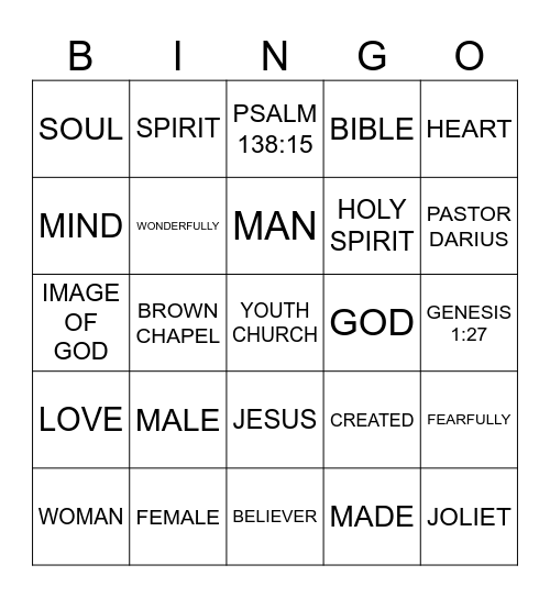 Who Am I Bingo Card