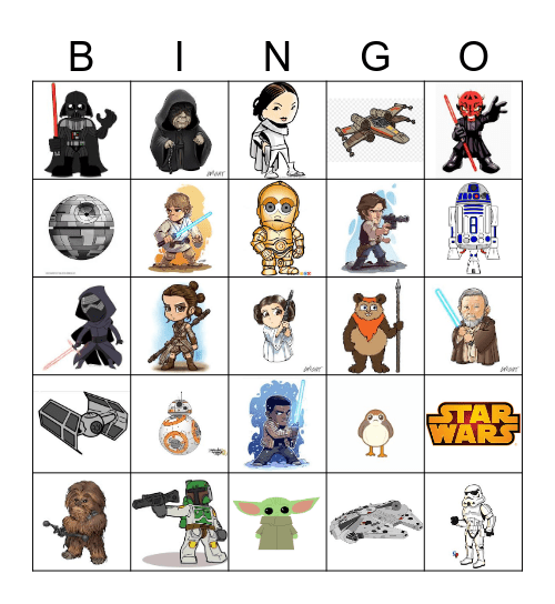Star Wars Bingo Card